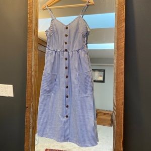 Cute Striped Midi Dress